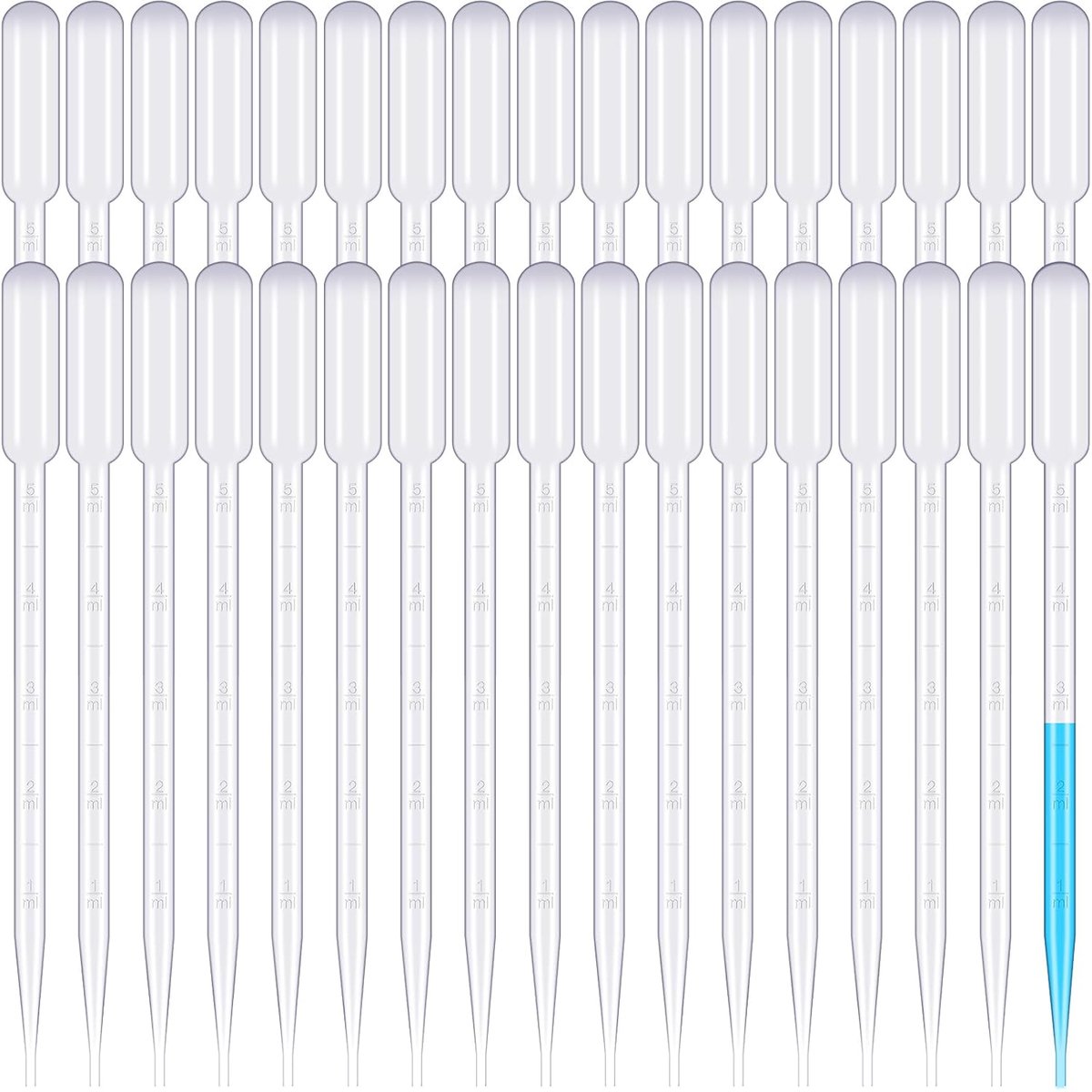 Pipetten 50Pcs 5ml - Plastic wegwerp pipettes - Nauwkeurige druppelaars - Ideaal voor experimenten en planten - ShopVlot