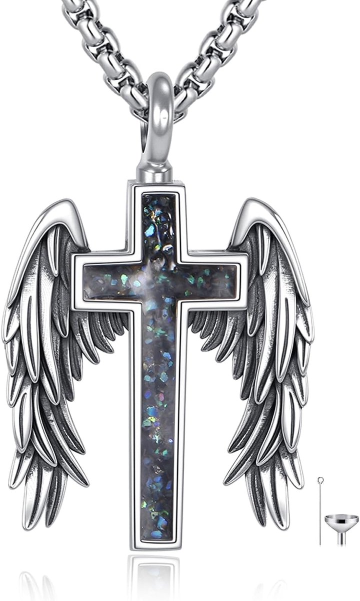 Urn ketting voor as - 925 sterling zilver - abalone schelp hanger - herdenkingsjuweel voor geliefden - ShopVlot