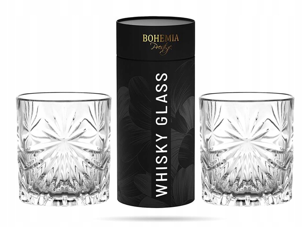 2x Bohemia Fiore Tuba Whiskyglazen 320 ml Kristalglas Cadeau
