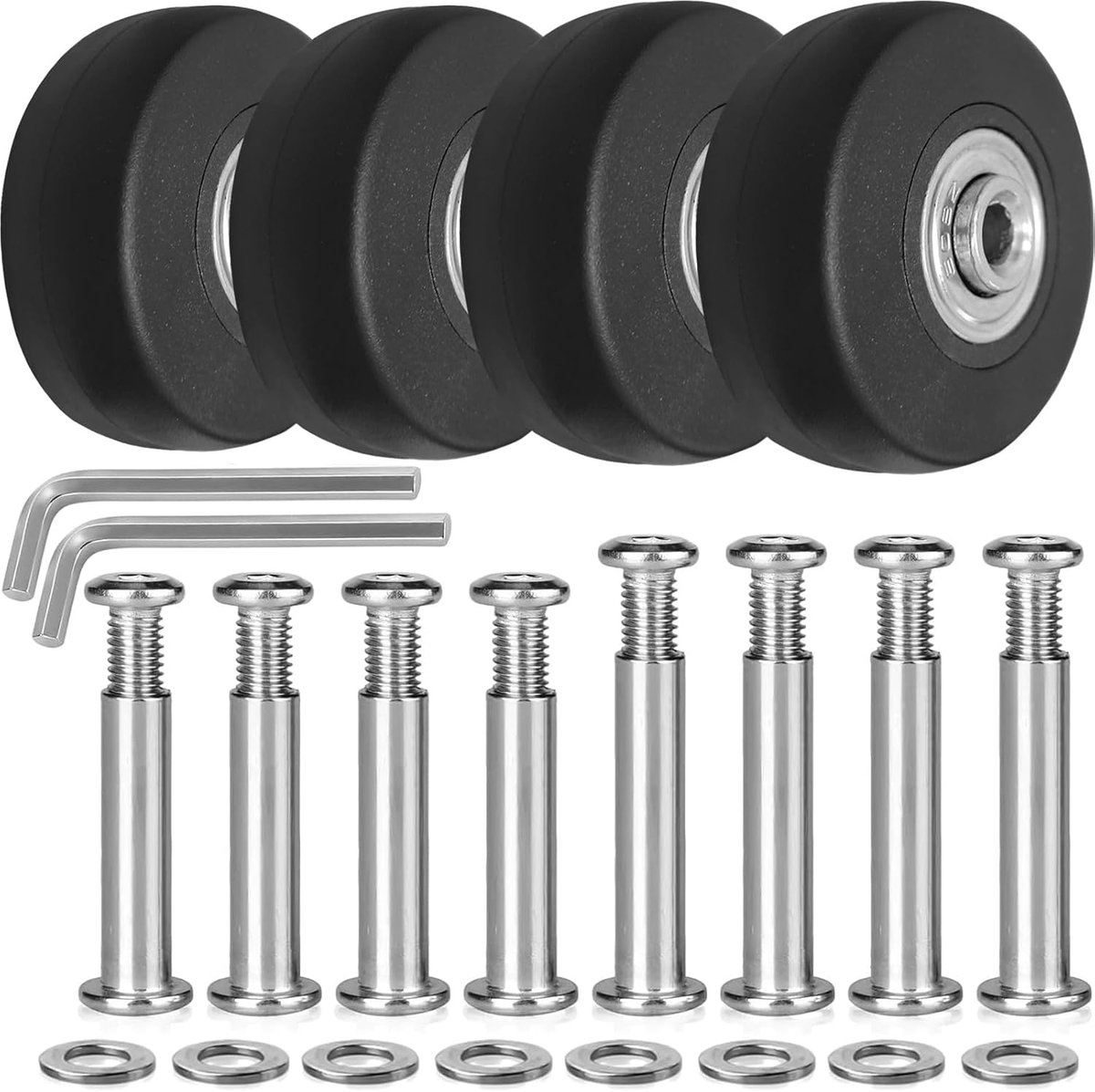 Luggage Suitcase Replacement Wheels 4 Pieces Suitcase Wheels Spare Wheels 50 x 17 mm Suitcase Wheels Spare Parts - ShopVlot