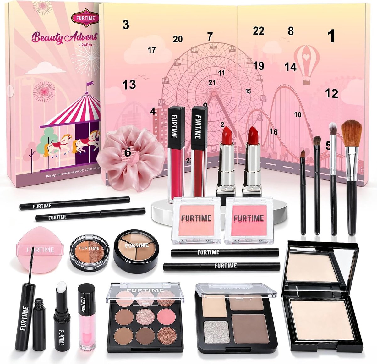 FURTIME Beauty Adventskalender 2026, 24 hoogwaardige make-up en cosmetica - ShopVlot