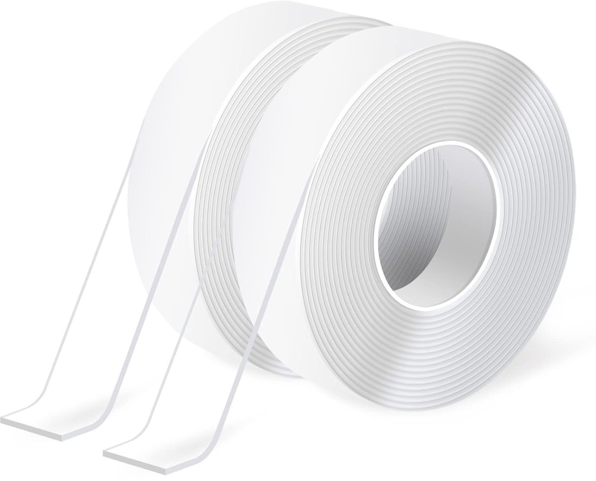 Dubbelzijdige Plakband - Transparant - 300 cm x 1,3 cm - Hoge Hechting - Voor Thuis en Kantoor
