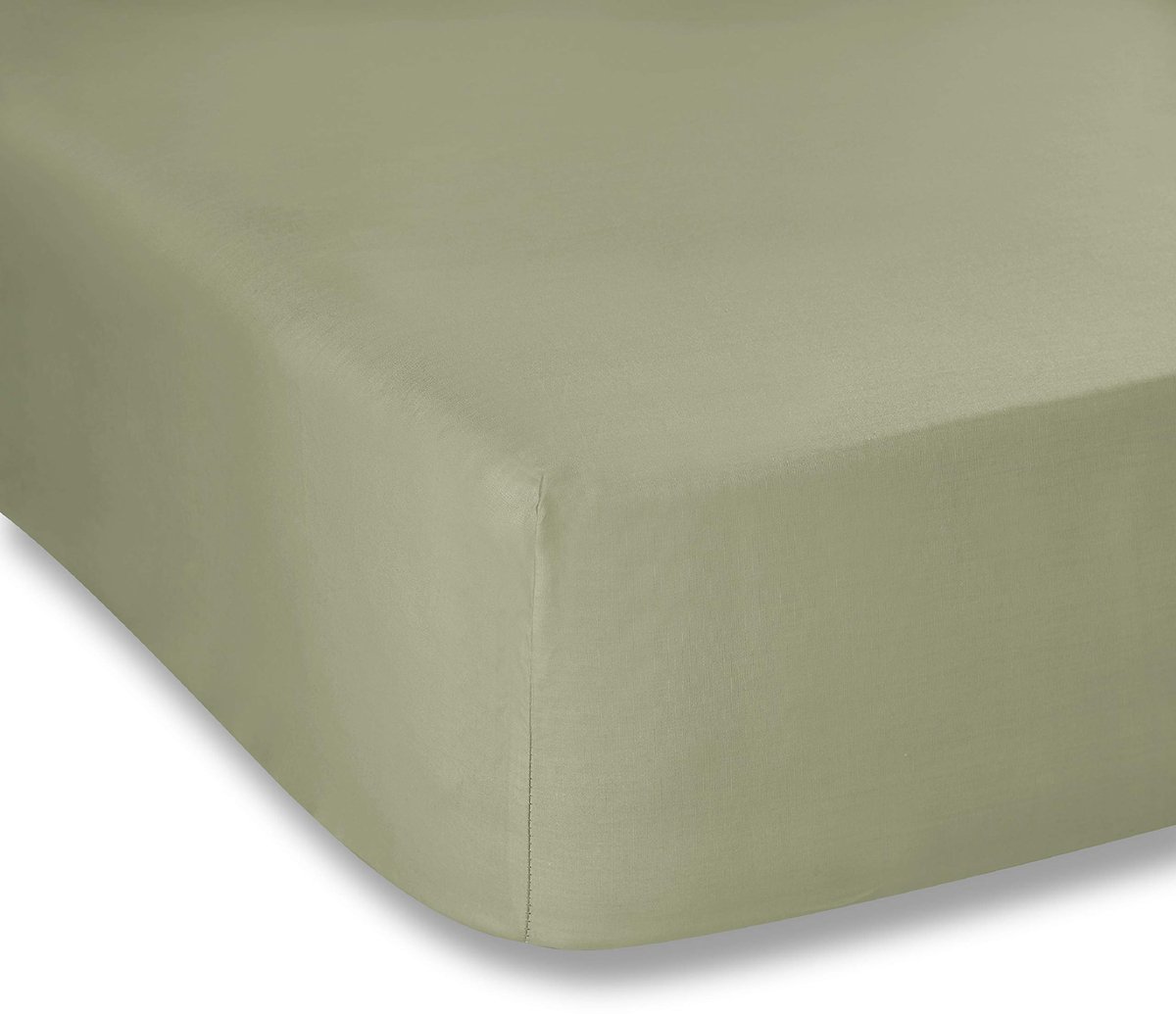 Hoeslaken 160 x 200 cm - 100% percale katoen - military green - ademend en comfortabel - ShopVlot