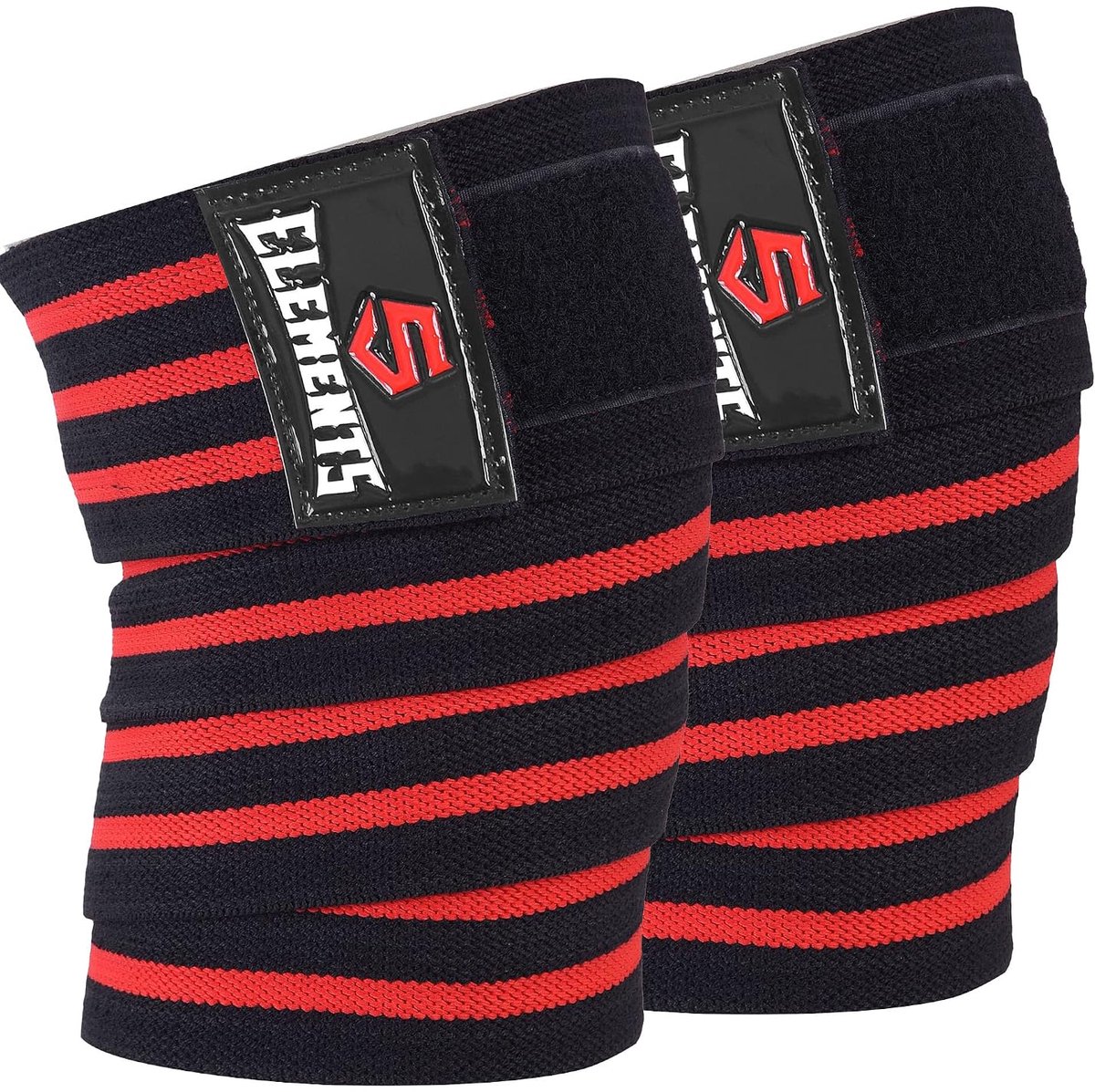 5 ELEMENTS Fitnesskniebandages, krachttraining, bodybuilding voor kniebuigingen, gewichtheffen, powerlifting - ShopVlot