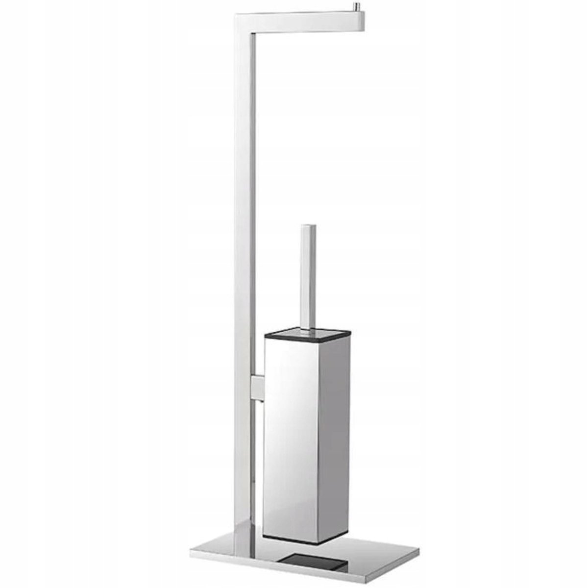 Toiletborstelhouder met toiletpapierdispenser - RVS look
