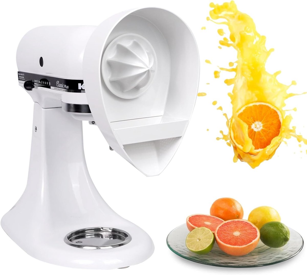 Citruspers elektrisch - Transparant - Sapcentrifuge opzetstuk voor keukenmixer - BPA-vrij materiaal - Voor thuisgebruik