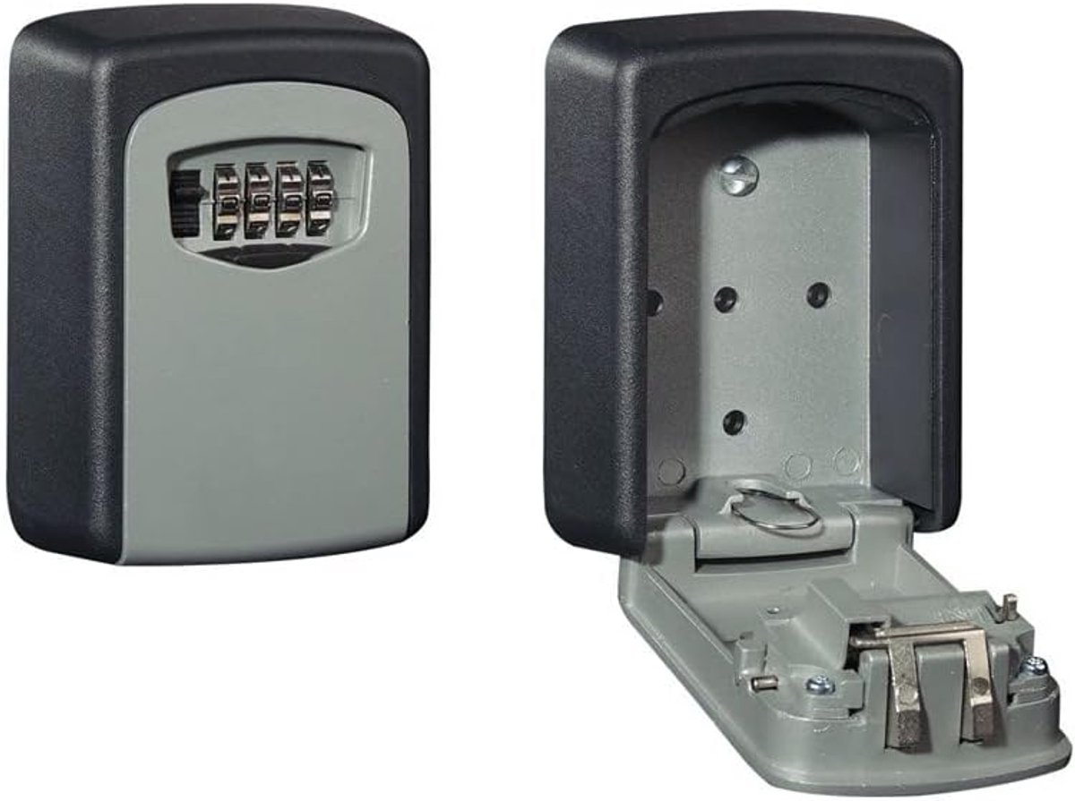 Securata Key box with combination lock Light grey - Key box with code - Key safe - ShopVlot
