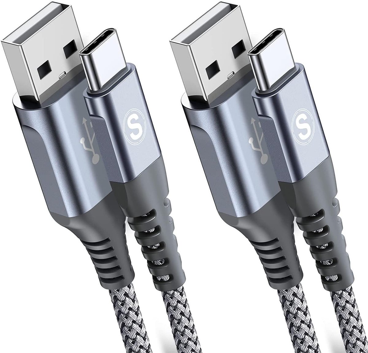 AviBrex USB C Cable [2 Pieces,2M+3M],Quick Charge Cable USB 3.0 Type C Cable Nylon Braided for i Phone 17 16 15 Pro - ShopVlot