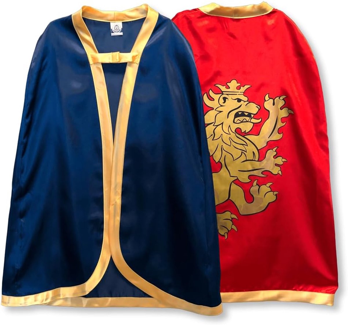 Ridderscape voor jongens - blauw/rood - één maat - fantasie kostuum voor rollenspellen