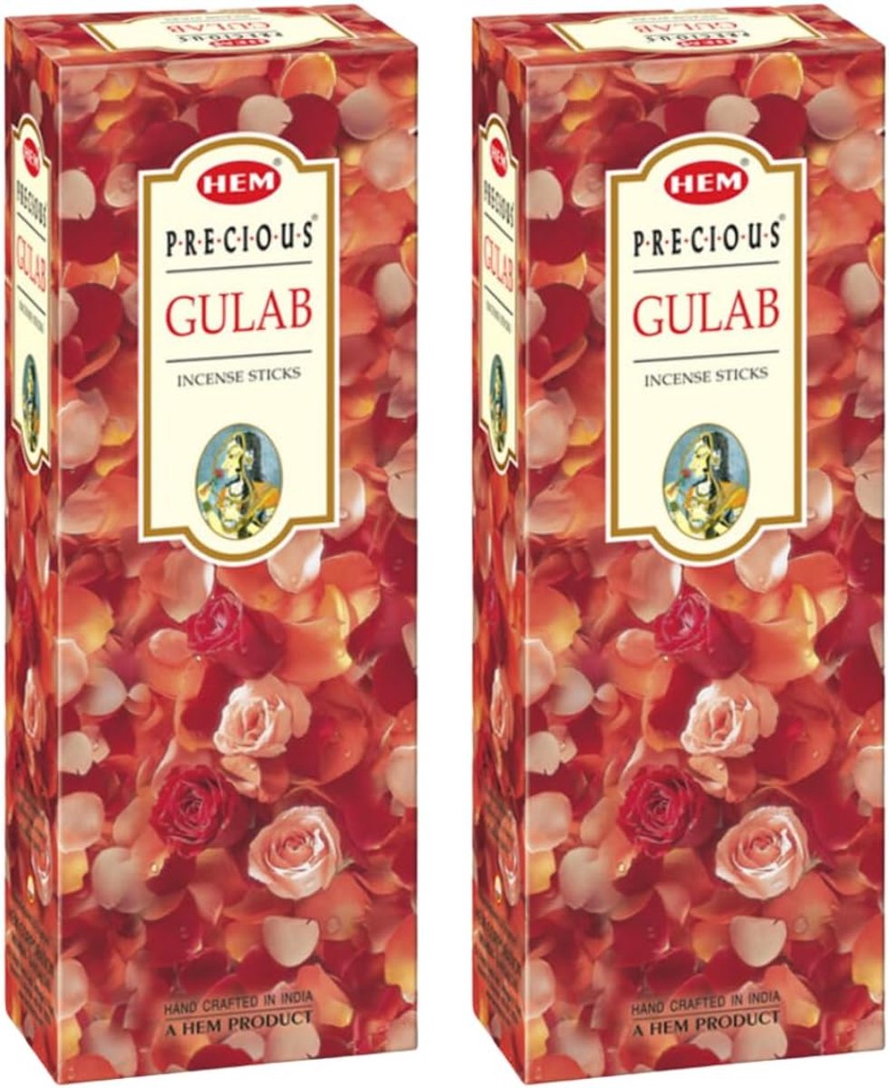 HEM Gulab Scented Incense Sticks - Agarbatti for Home Freshness, Positive Energy and Yoga Meditation - ShopVlot