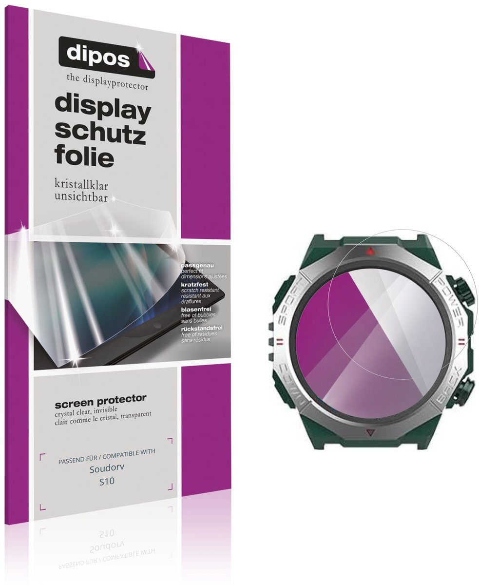 dipos – 6x Beschermfolie geschikt voor Soudorv S10 | Krasbestendige & heldere Screenprotector Ultra-Thin