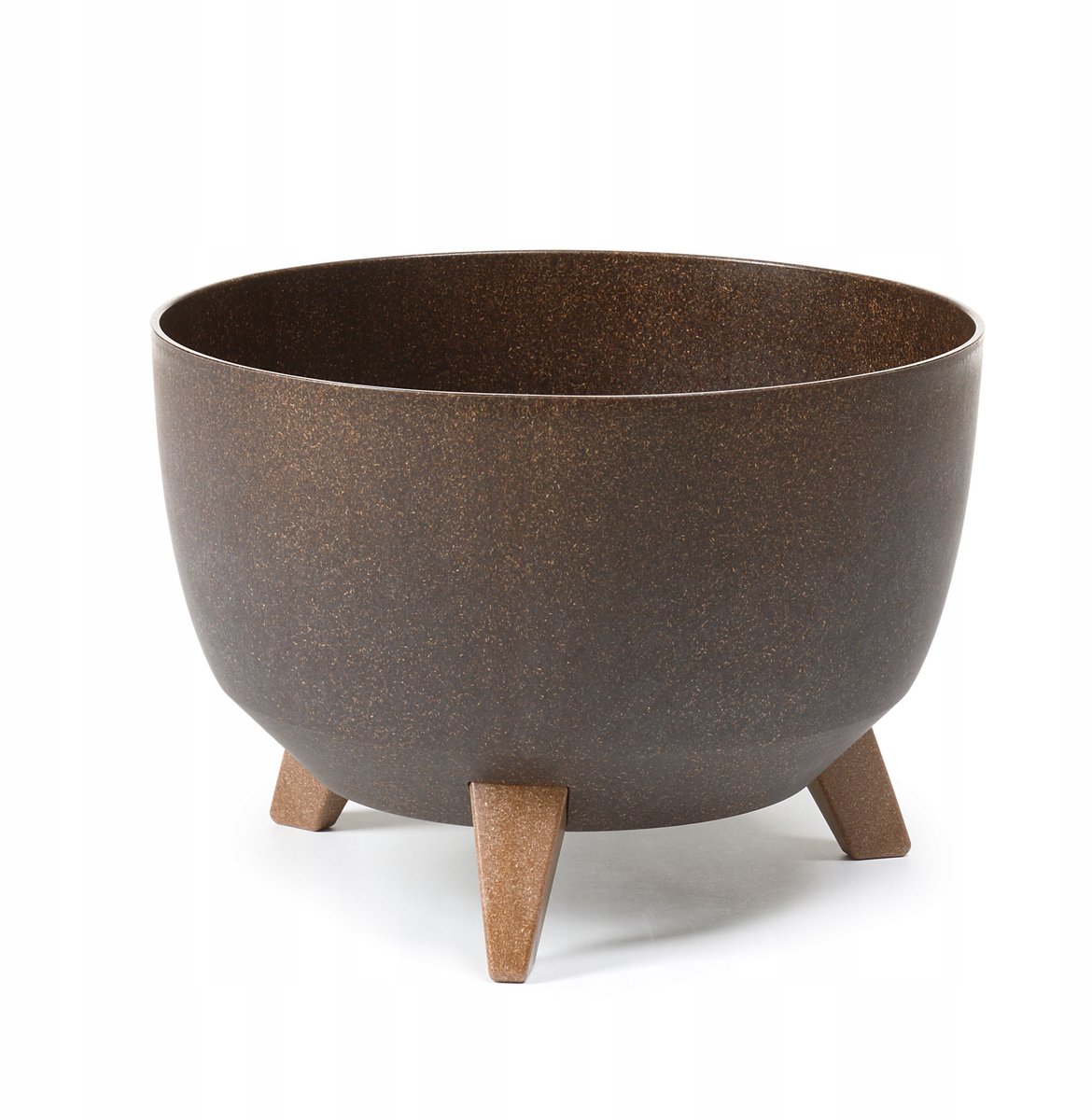 Merkloze Loft Stijl Plantenbak Koffie Espresso Ø29cm met Houten Poten