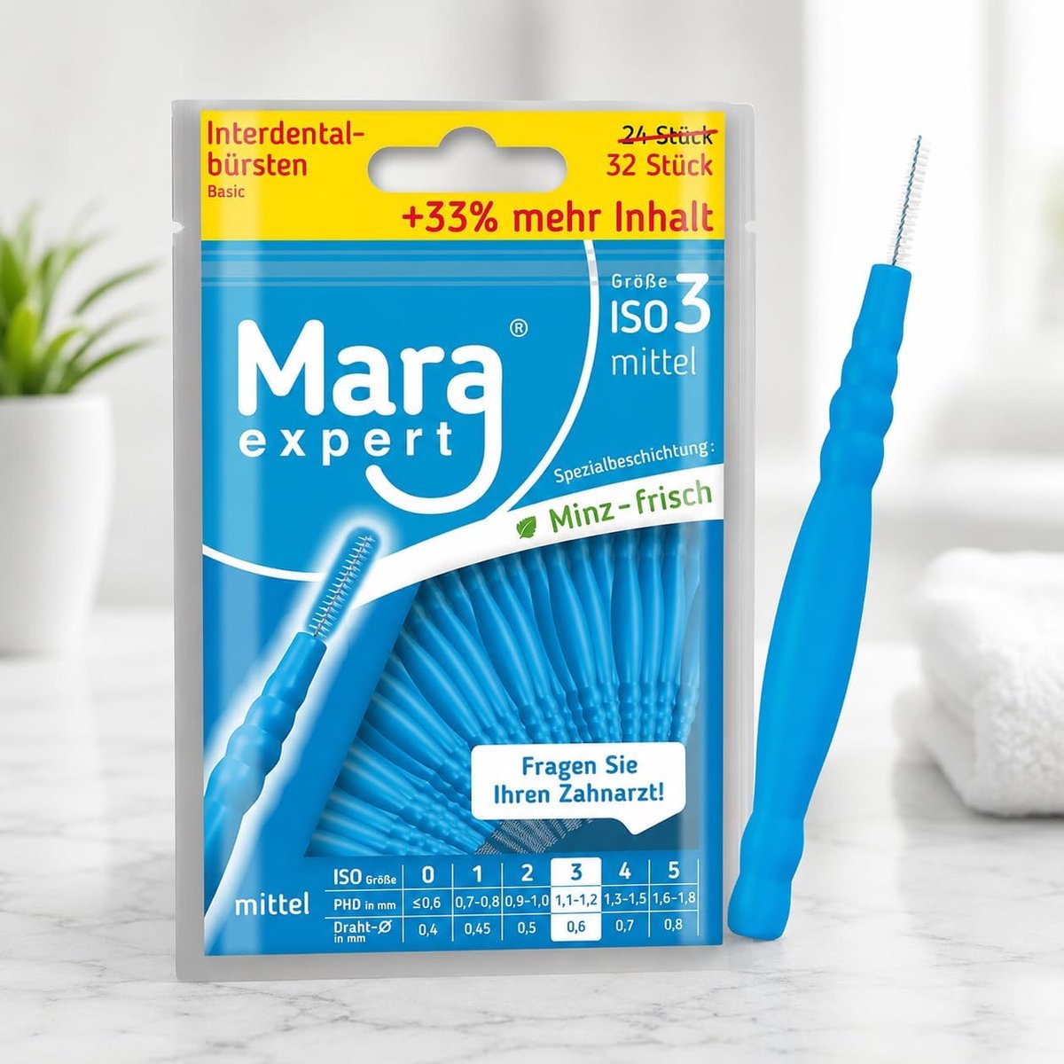 Interdentale borstels 1.1-1.2 mm - Blauw - Ideale spacers met muntaroma - Bescherming tegen tandvleesontsteking - ShopVlot