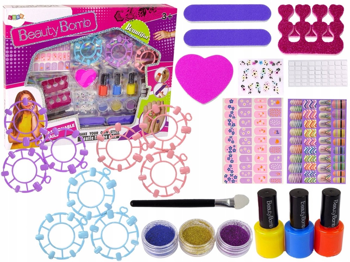 Grote Nagellak Set voor Kinderen met Stickers en Accessoires