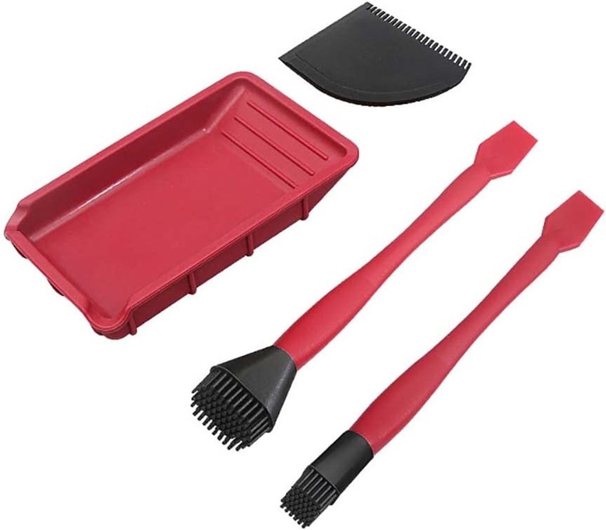 4 Stuks Siliconen Lijm Borstel Kit, Houtbewerking Kit Met Brede en Smalle Borstel, Draagbare DIY Hand Tool Applicator Set
