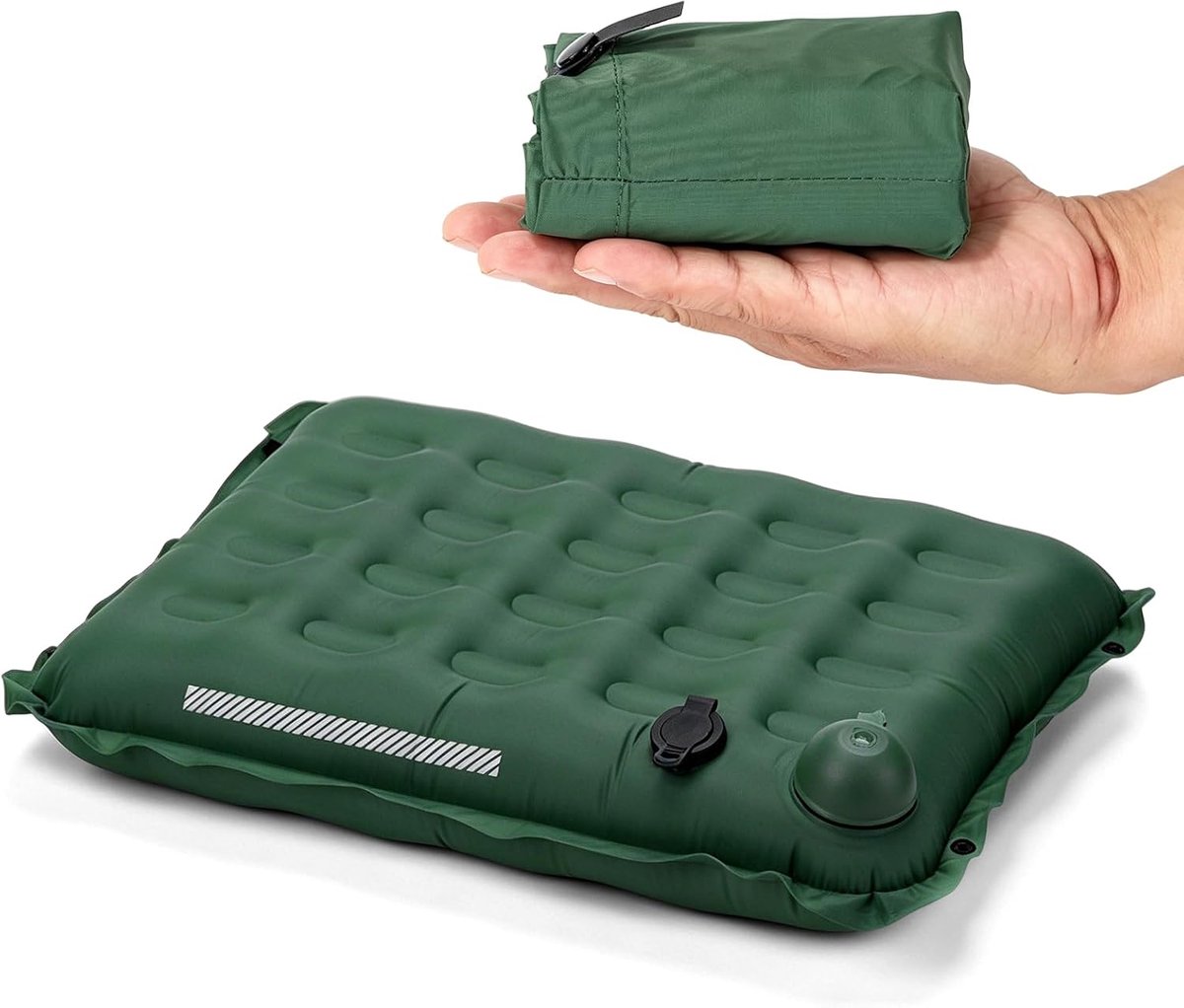 Opblaasbaar zitkussen, opblaasbaar zitkussen, compact, snel opblaasbaar door handdruk, comfortabel voor camping, strand, picknick, tribune
