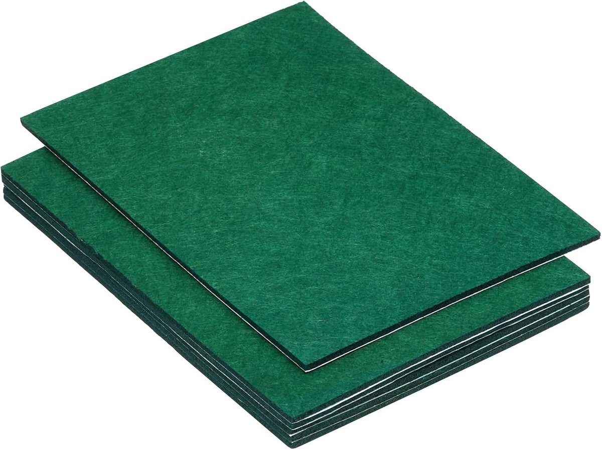 30 x 20 cm lampvoet vilt, 6 stuks 3 mm dikte rechthoekig vilten meubelpad zachte zelfklevende antislip anti-kras rug vilt voor lamp meubels doe-het-zelf ambacht, donkergroen