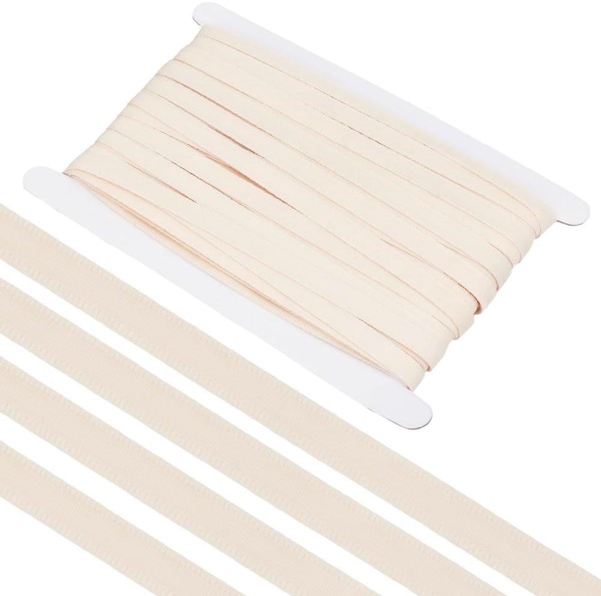 25M 10MM Nude Korsetboning Korsetten Lint Polyester Beklede Plastic Boning BH-beugel Bekleding Naai Kledingaccessoires Bekledingslinten voor Naaien Maken Hoed Jurk Lingerie DIY-knutselbenodi