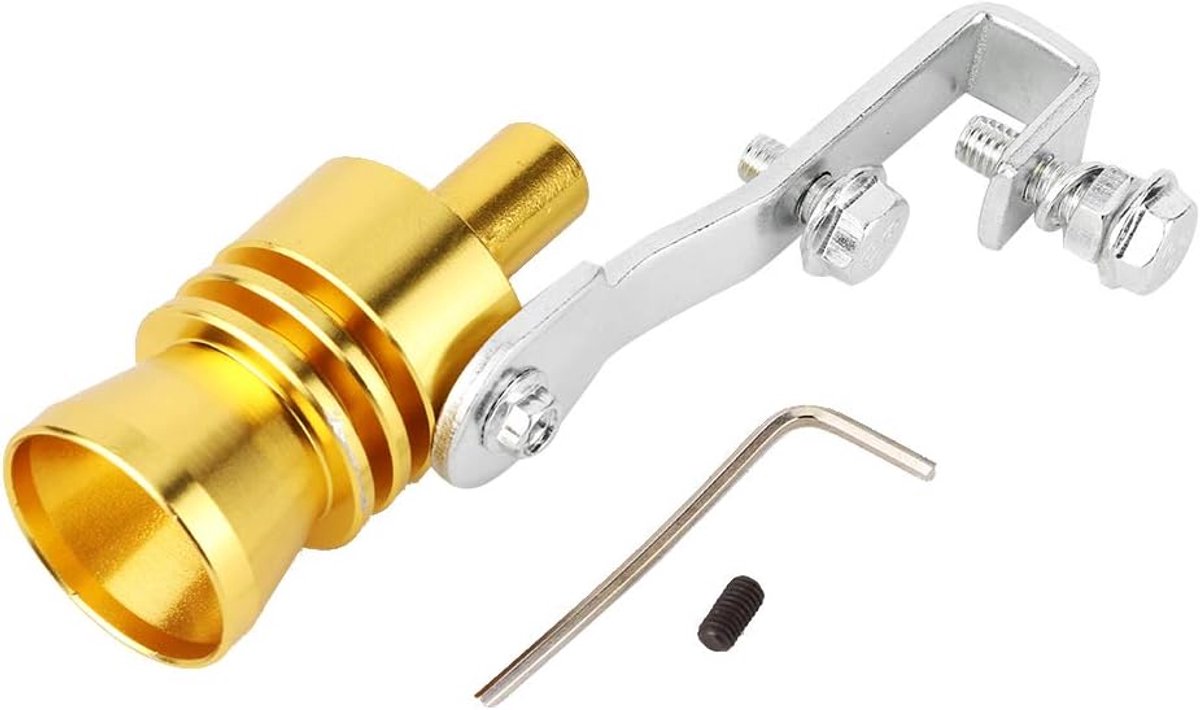 Sirene, Auto Turbine Fluitje Uitlaatpijp Luidspreker Auto Turbo Geluid Uitlaat Uitlaatpijp Luid Fluitje Gemodificeerde Auto Motor Auto Accessoires(goud)