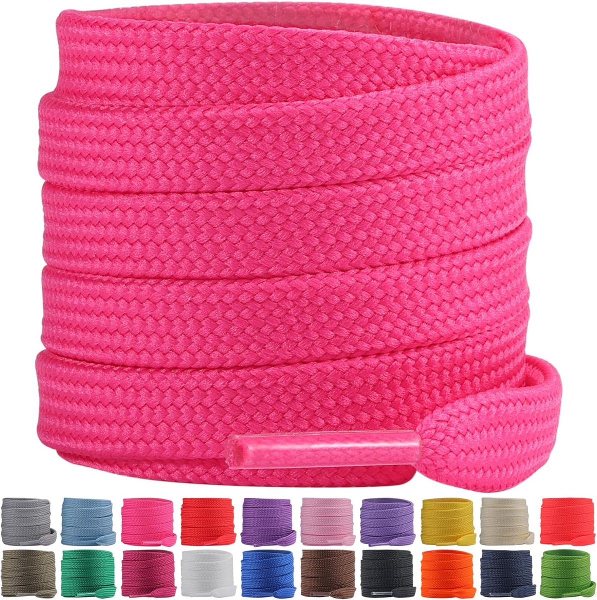 Schoenveters 10mm - Dubbellaagse Polyester Veters, 80-180cm Lengte - Sterke Vervangingsveters Voor Sport, Werk & Dagelijks Gebruik