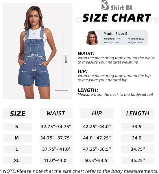 Tuinbroek dames korte jeans overall casual zomer baggy bib denim shorts jumpsuits met verstelbare bandjes mode — afbeelding 3