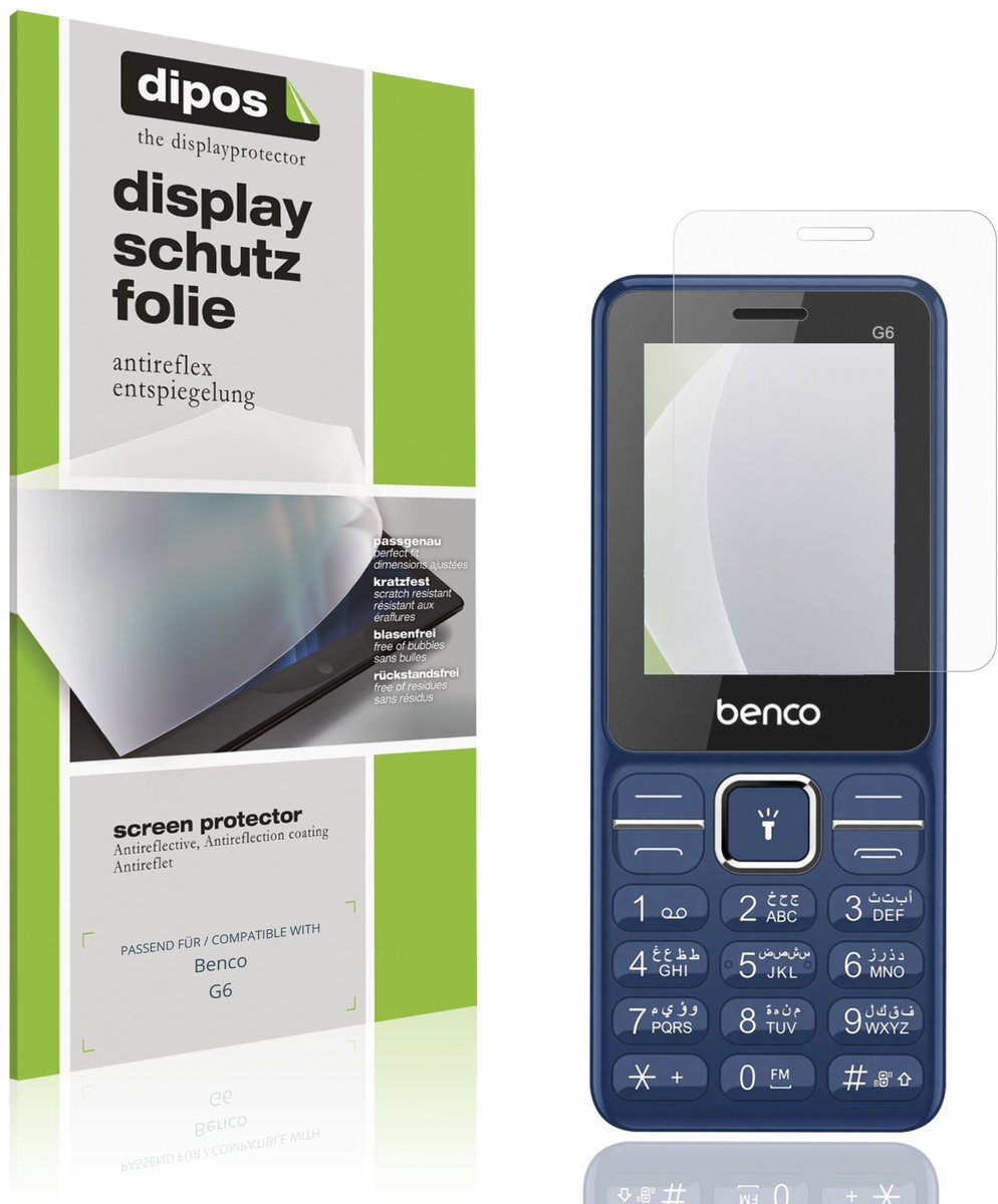 dipos – 4x Matte Beschermfolie geschikt voor Benco G6 | Krasbestendige & antireflecterende Screenprotector Ultra-Thin