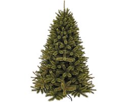 Triumph Tree Forest Frosted Kunstboom - Kerstboom met Frosted Naaldtips voor Sfeervolle Sfeer in Huis - Kerstversiering voor Binnen - Rond H185 x Ø130 cm - Groen