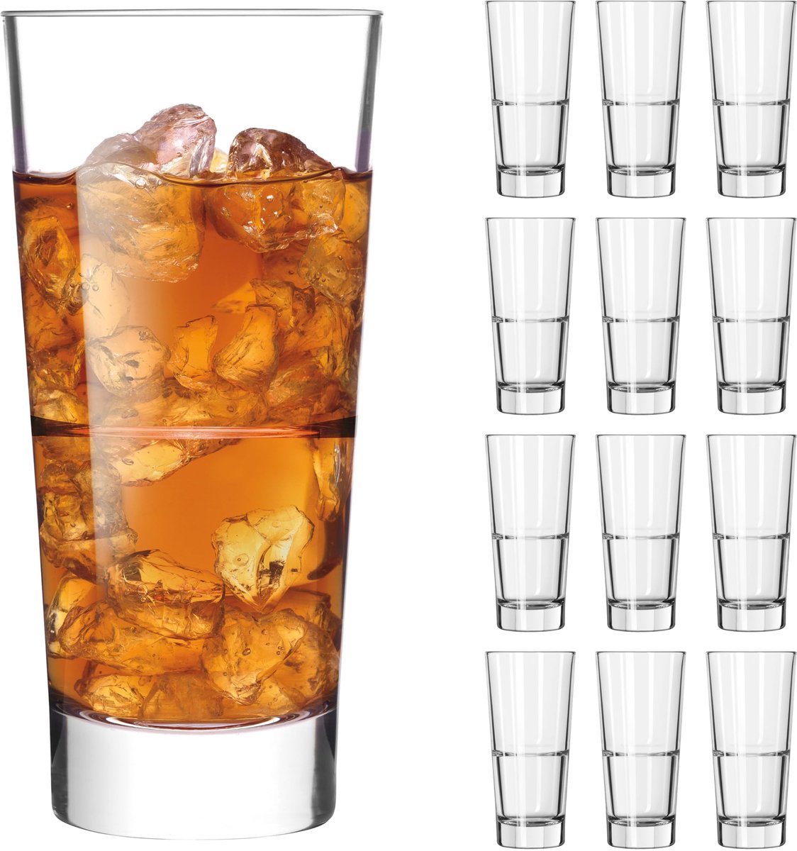 Libbey Endeavor Drinkglazen - Stapelbare Waterglazen - Transparant Glas - 355 ml - 12 Stuks
