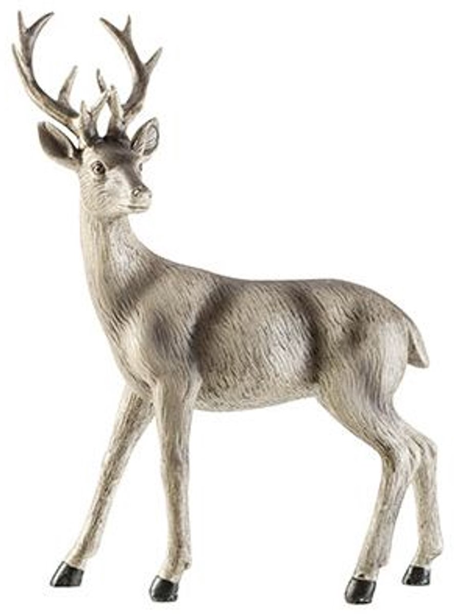 Cosy @ Home Hert Standing Bruin 14x5xh20cm Resin