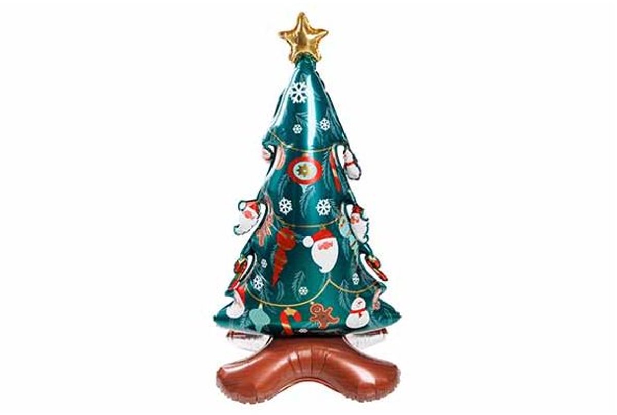 Ballon Christmas Tree Rood Groen 72xh150 Cm Folie