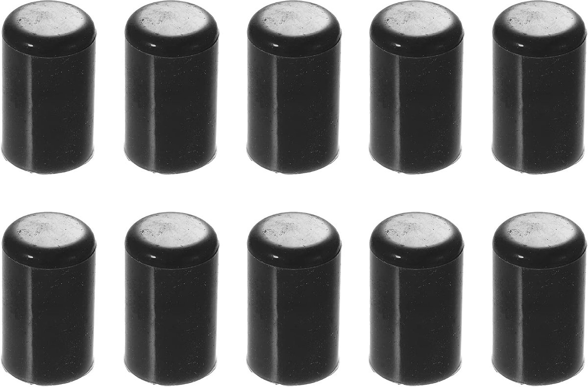 AUTOHAUX 10 stuks auto siliconen slangkappen aanzuigslang eindstop zwart 12 mm / 0,47 inch