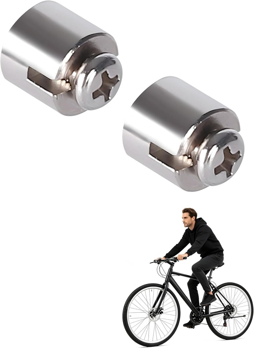 set van 2, zilver, corrosiebestendige legeringen, voor MTB en e-bike