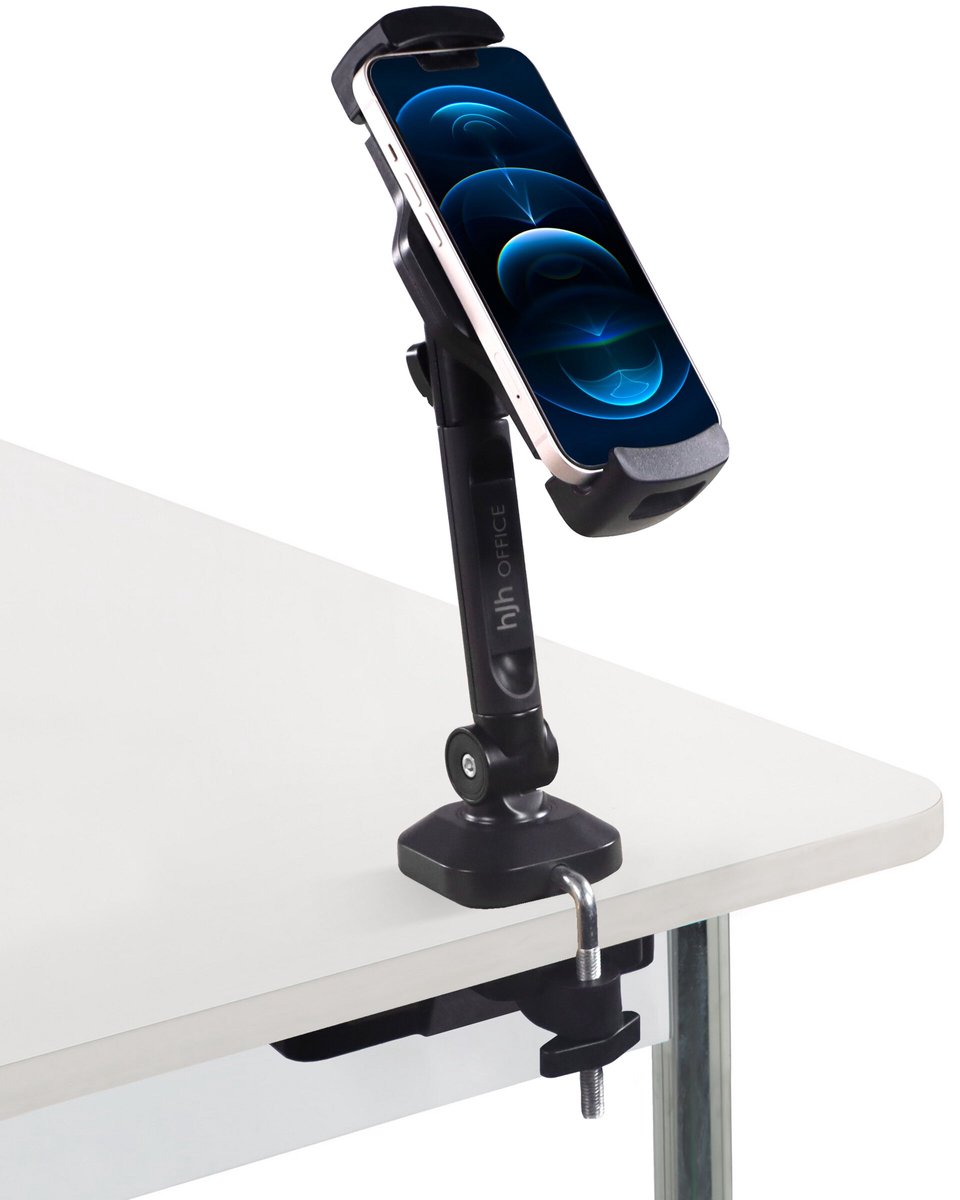 Gsm-houder / Tablet houder FLEXMOBI III Metaal zwart hjh OFFICE