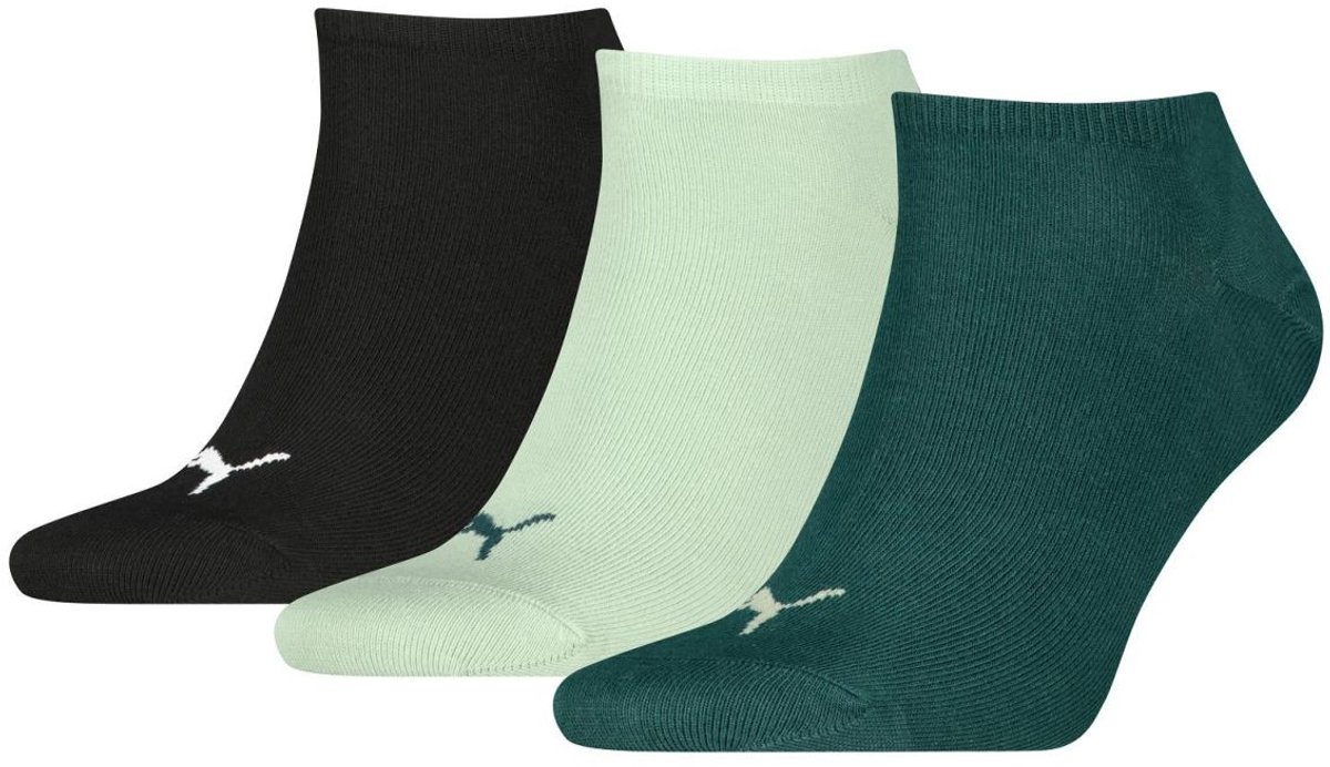 PUMA Sneakersokken Unisex 3-Pack Groen