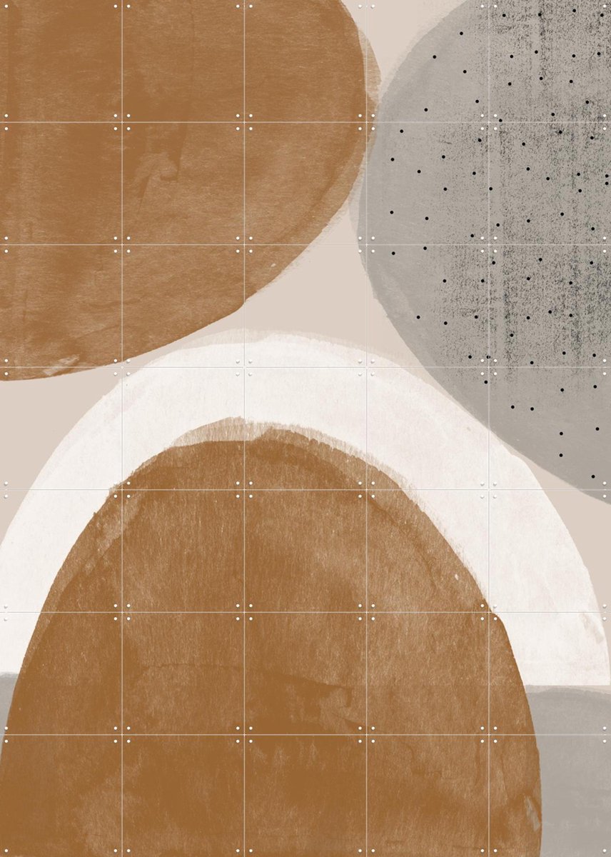 IXXI Earthy Shapes Harmony, The Miuus Studio & Various - 100 x 140 cm - Gratis ophangtool - Grote wanddecoratie en posters - Kwaststreken, Modern