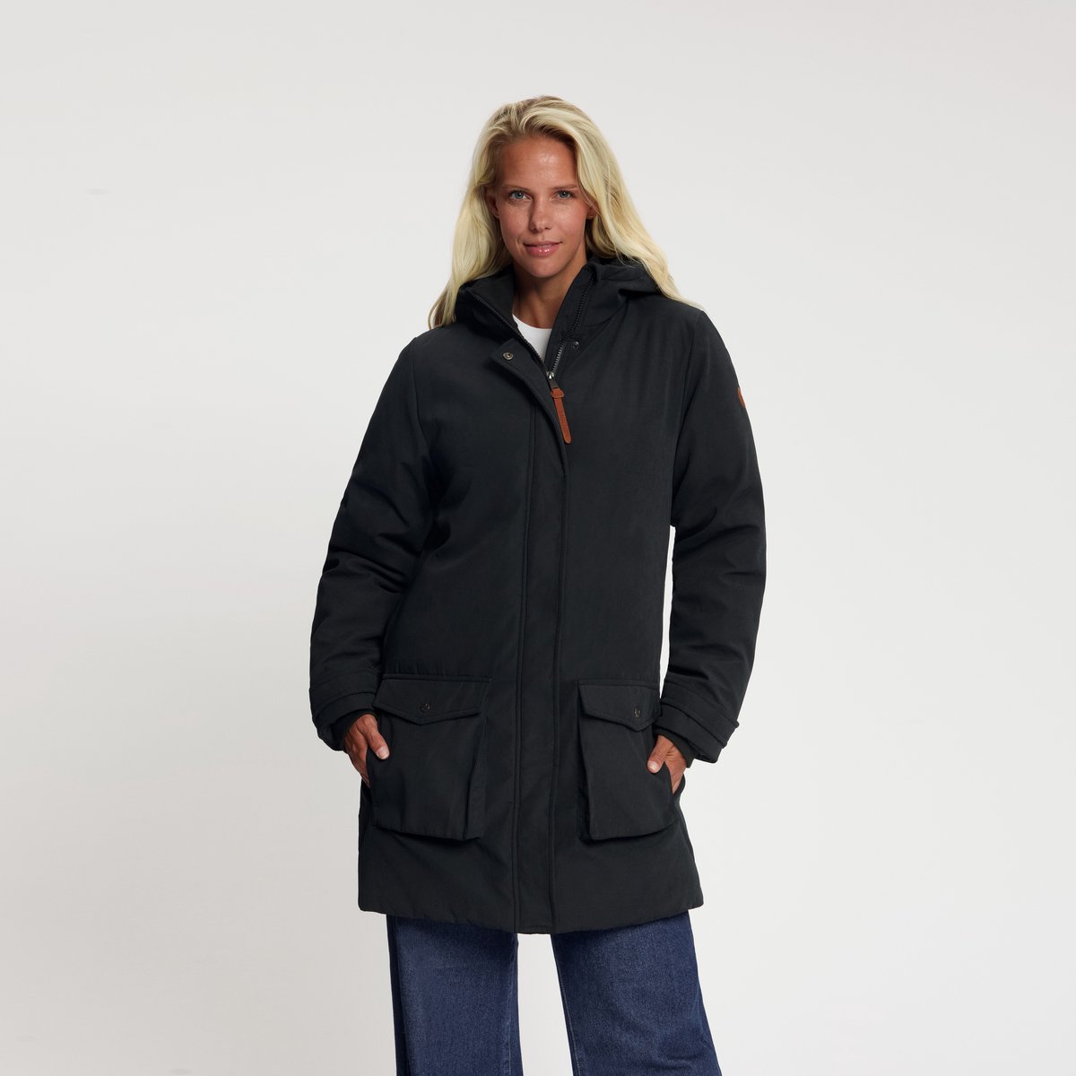 MGO Sarah Dames Winterjas halflang Zwart
