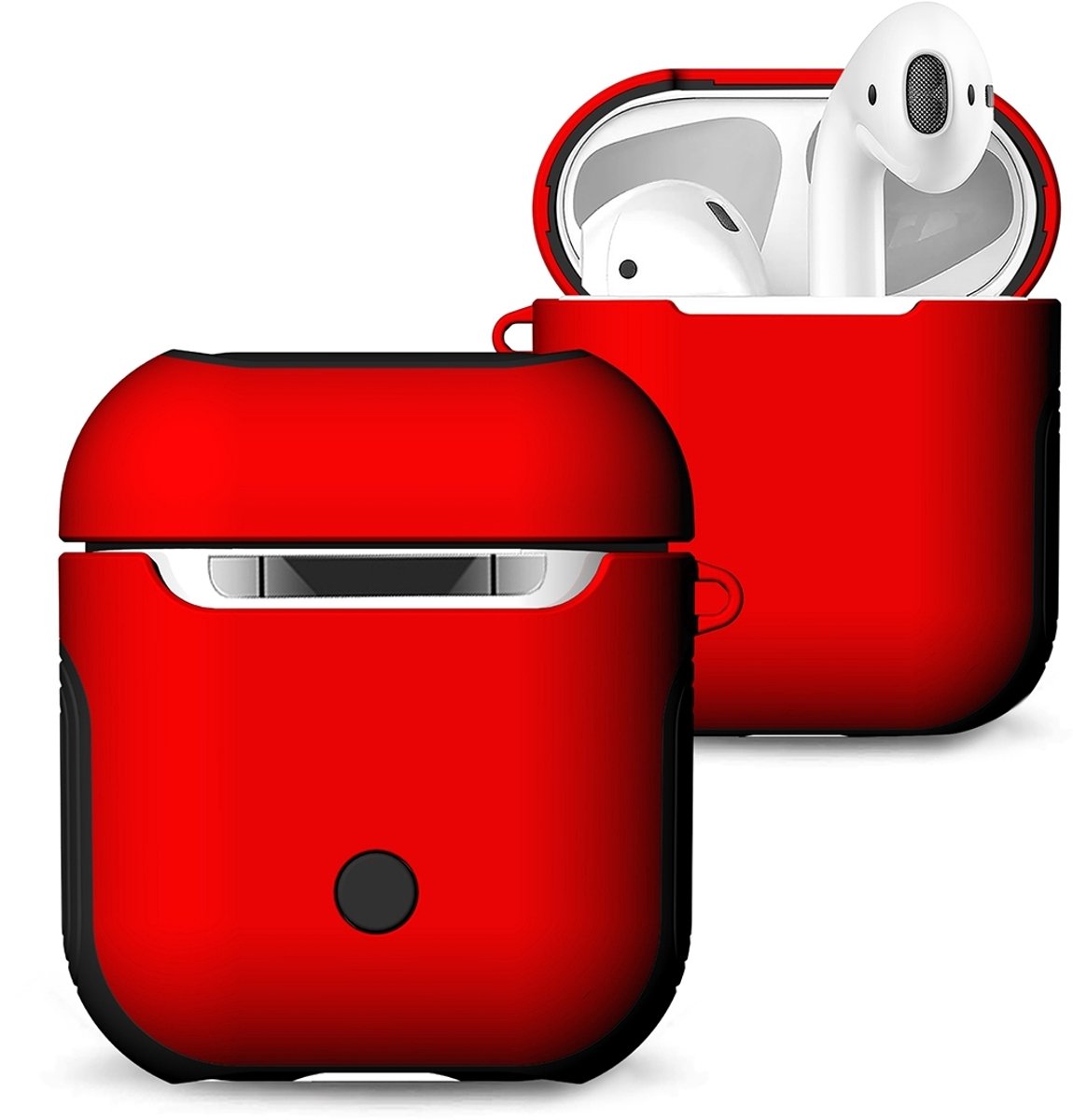Mobigear Frosted Hard Kunststof Hoesje Rood voor Apple AirPods