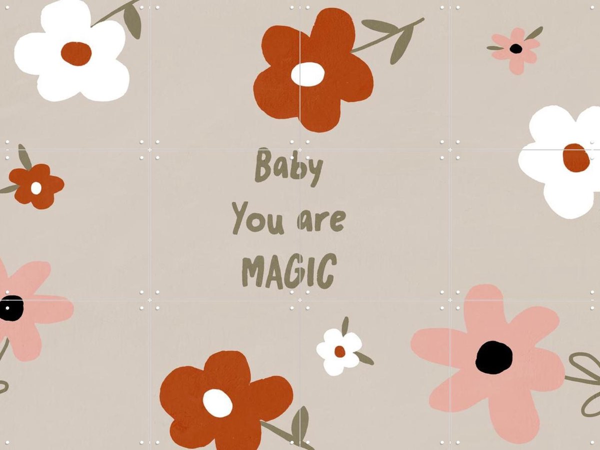 IXXI Magic Baby, Treechild & Various - 80 x 60 cm - Gratis ophangtool - Grote wanddecoratie en posters - Speels, Retro, Kleurrijk, Decoratieve