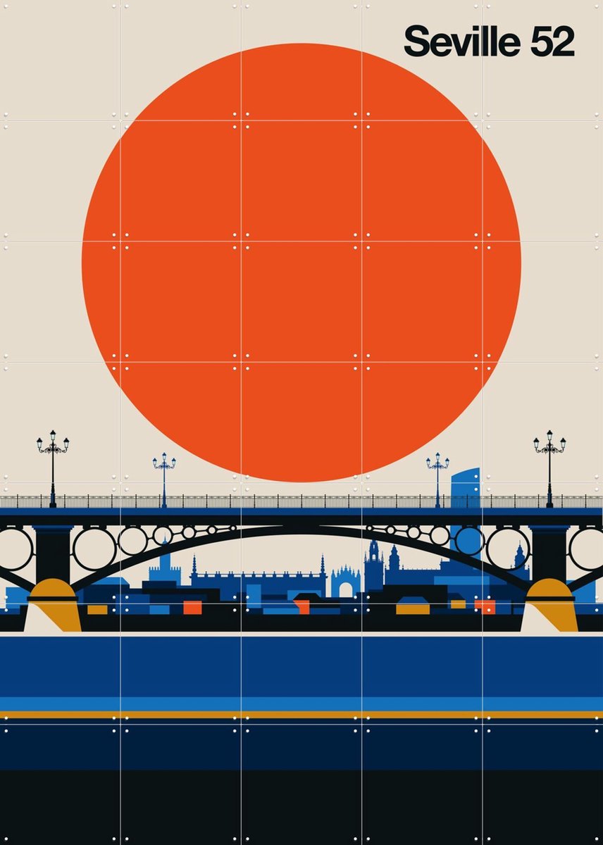 IXXI Seville 52, Bo Lundberg - 100 x 140 cm - Gratis ophangtool - Grote wanddecoratie en posters - Illustraties, Grafisch Ontwerp, Digitale Kunst