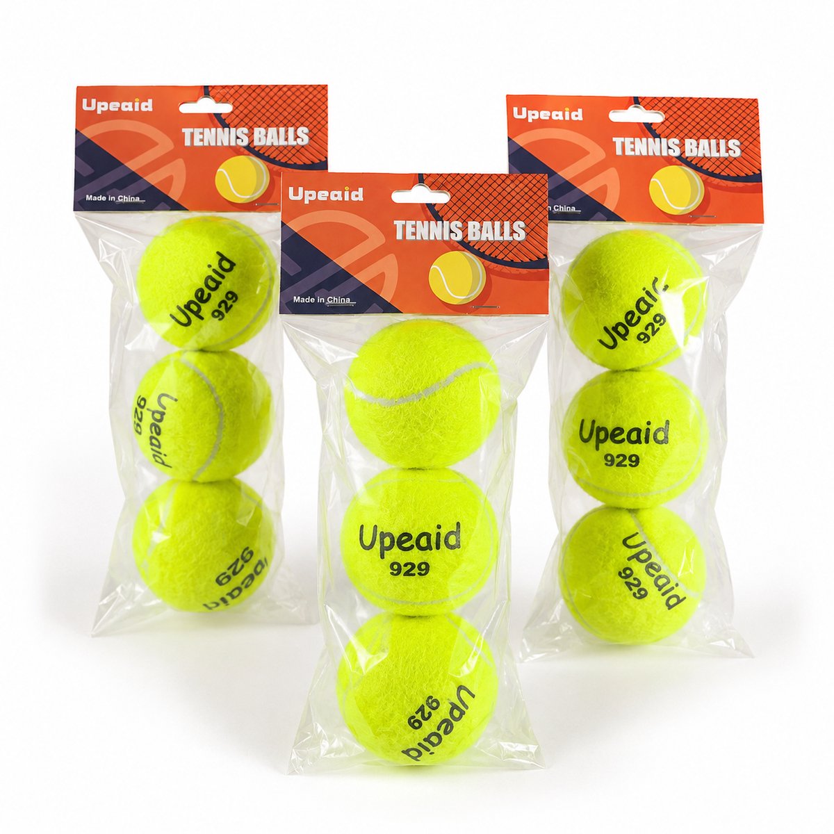 Gloovon® Tennisballen - Gele Trainingsballen met Constante Stuit - Slijtvast Vilt voor Alle Baansoorten - Set van 9 Stuks (3x3)