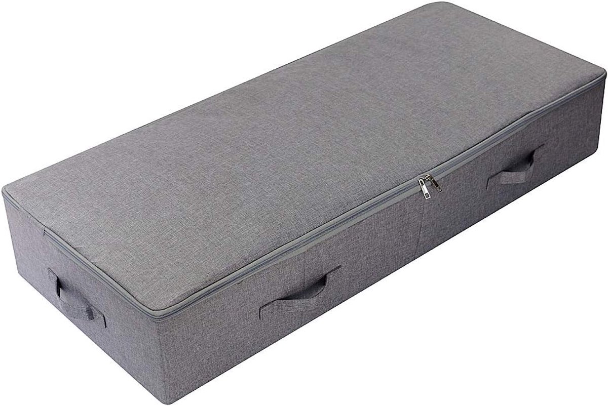 100 x 43 x 18 cm bodemschoenen met deksel, stofdicht en ademend, duurzaam kunststof karton in dozen, donkergrijs