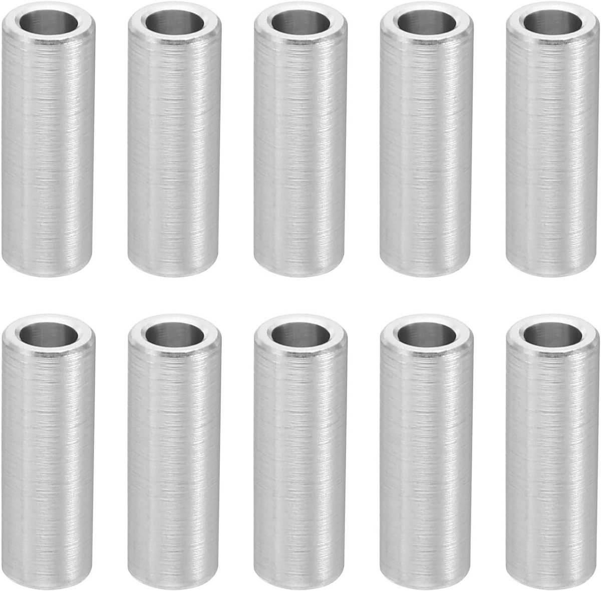 M4 Aluminium Spacers, 10 Stks Metalen Spacer Aluminium 4.1mm ID x 7mm OD x 20mm L Aluminium Spacer Schroef Standoff Ronde voor 5/32 "of M4 Schroefbouten