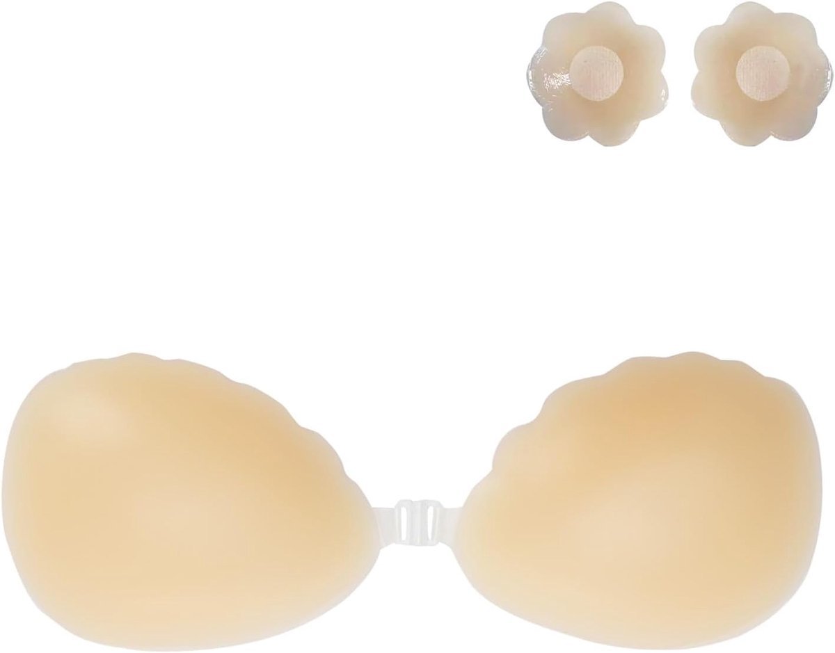 beha voor vrouwen, herbruikbaar, onzichtbare plakbeha, push-up-beha met tepelafdekkingen voor rugvrije jurken, bruiloften, strand, feestjes