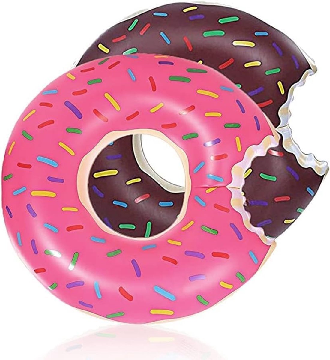 Opblaasbare Donut Zwembadmatras, Duurzaam Ontwerp Voor Volwassenen, Ideaal Voor Strand En Zwembad, Geniet Van Zomerse Ontspanning