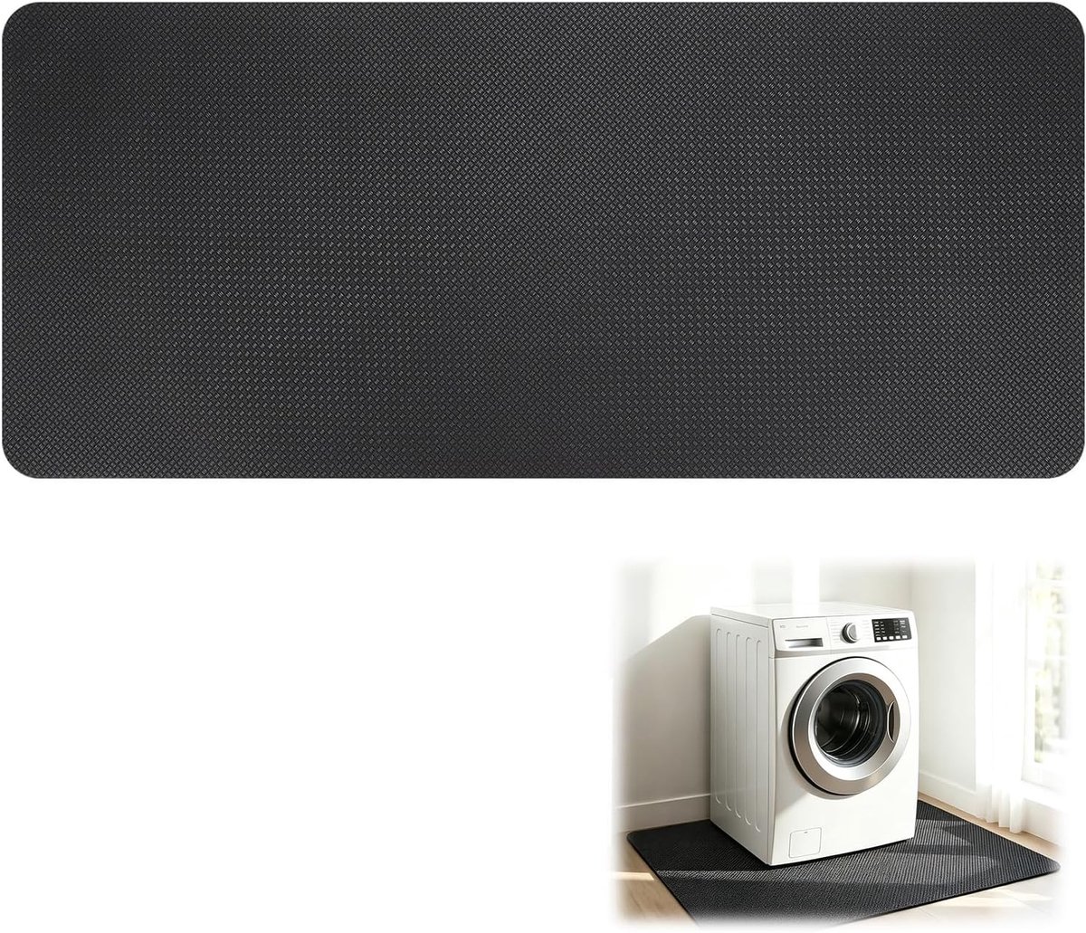 Antislipmat voor wasmachine, 70 x 160 cm, aan beide zijden antislip, waterdicht, geluidsreducerend, voor twee apparaten