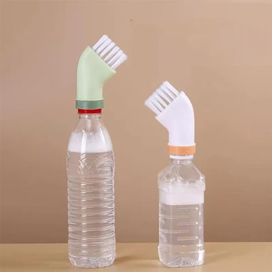 4-delige multifunctionele reinigingsborstelset, compatibel met waterflessen voor nat of droog gebruik, met voegenreinigingsborstels (2 witte + 2 groene) reinigingsborstels, mini-borstel — afbeelding 4