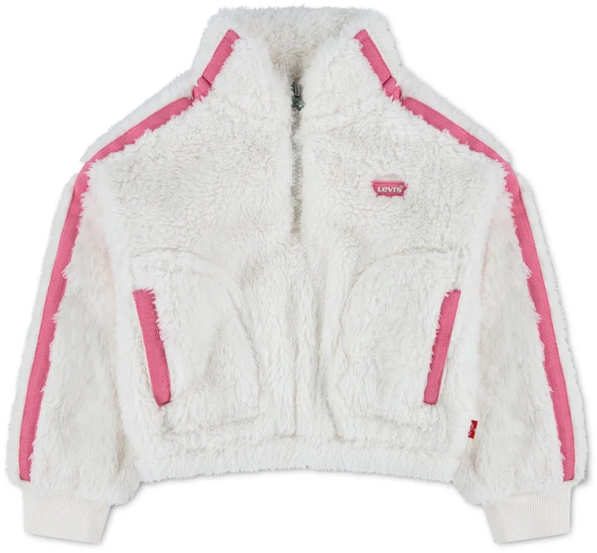 Levi´s ® Kids Sherpa Sweatshirt Met Halve Rits Wit 4 Years Meisje