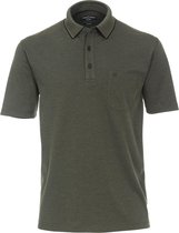 CASA MODA comfort fit poloshirt - donkergroen melange -  Maat: L