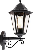 QAZQA havana - Klassieke Wandlamp voor buiten - 1 lichts - D 26.8 cm - Zwart - Buitenverlichting