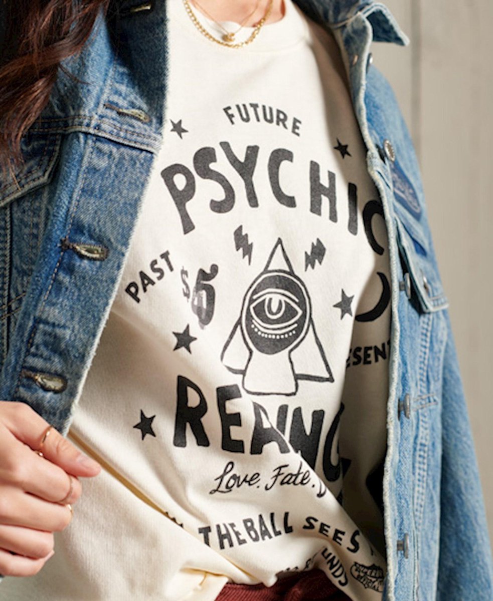 Superdry Workwear Graphic Tee T-Shirt Donna - Manica Corta, Girocollo, Colore Ostrica - 5